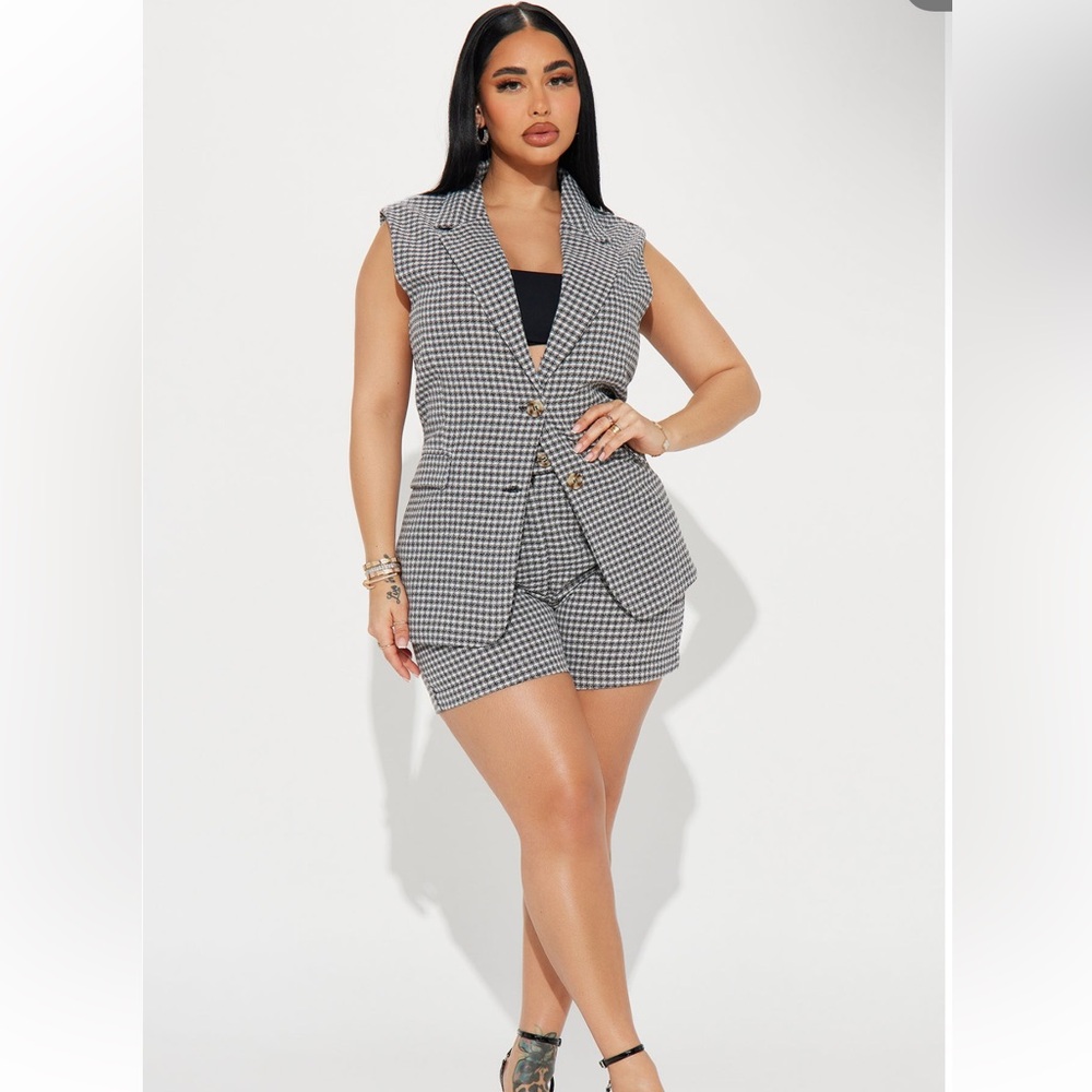 Fashion nova tweed short set